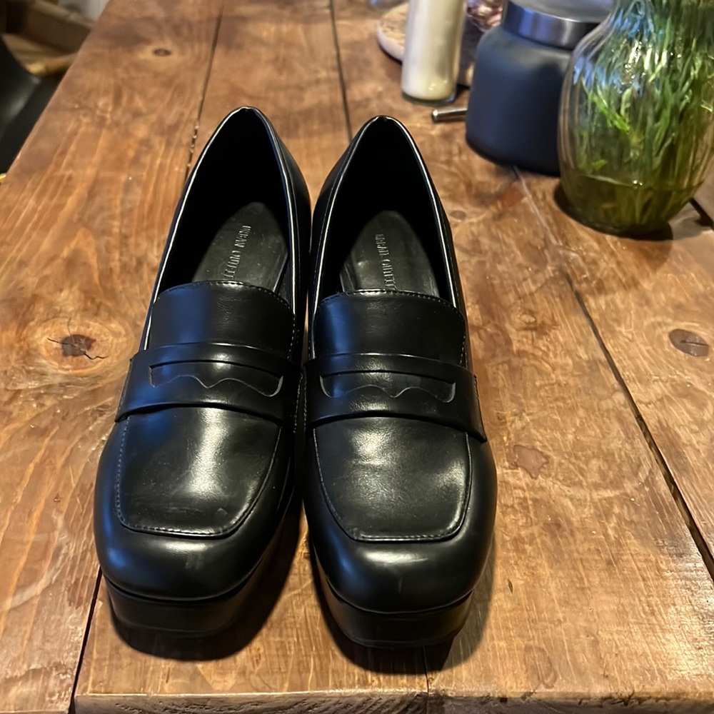 Urban outfitters penny loafer platforms